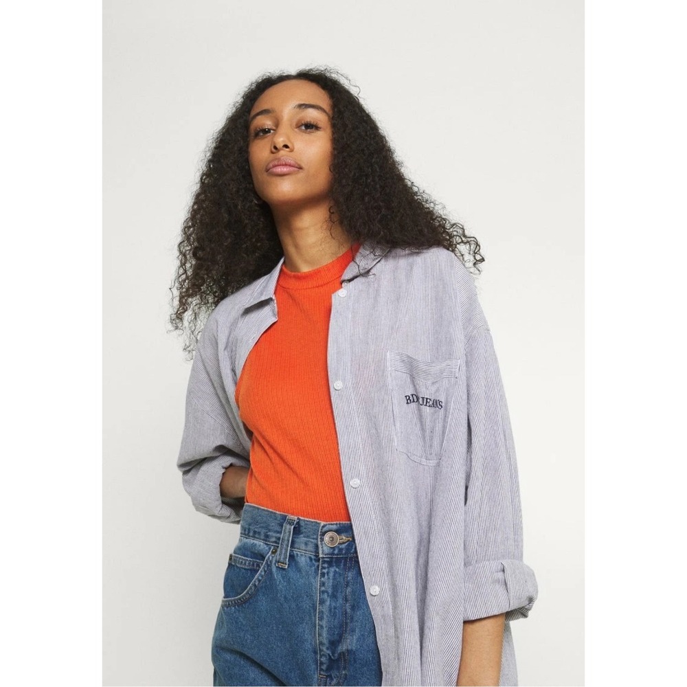 BDG‎ Urban Outfitters Striped Shirt Long Sleeve Button Down Pocket Oversized L